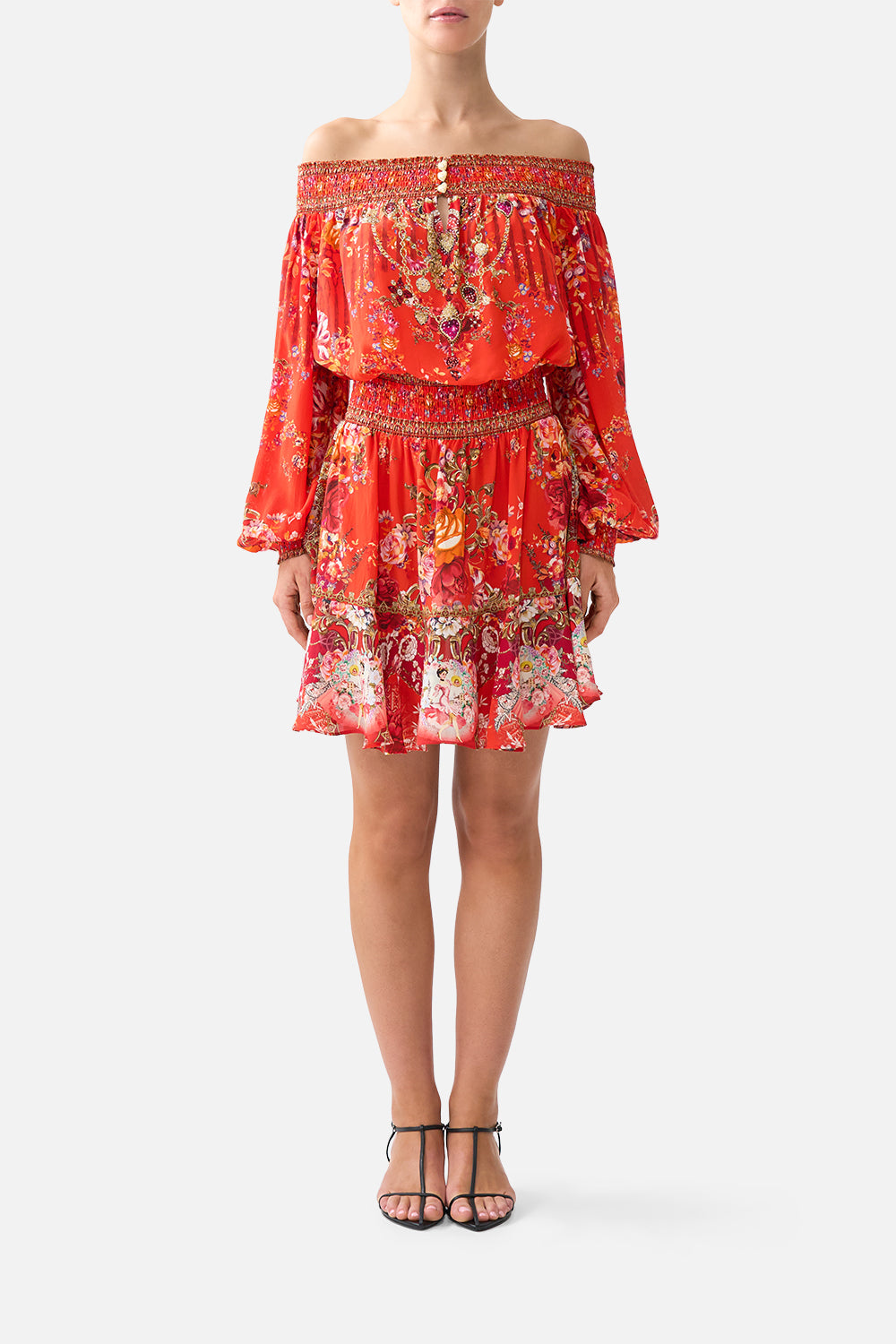 OFF SHOULDER SHORT DRESS OLÉ OLÉ