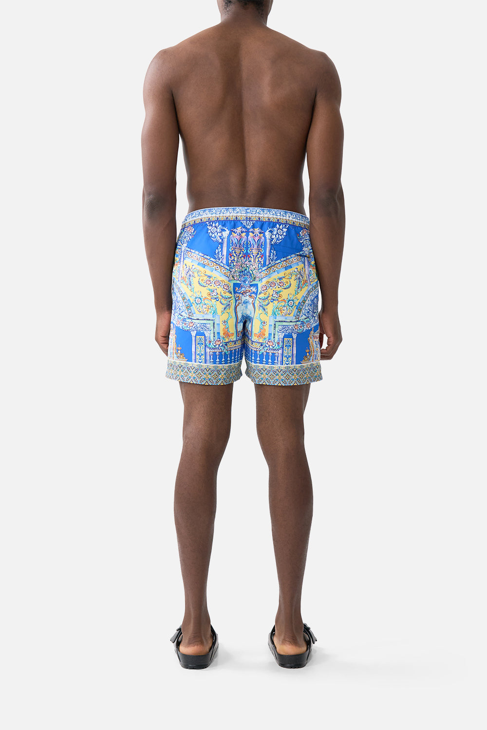 MID LENGTH BOARDSHORT WITH ELASTIC WAIST BENEATH THE ANDALUSIAN SUN