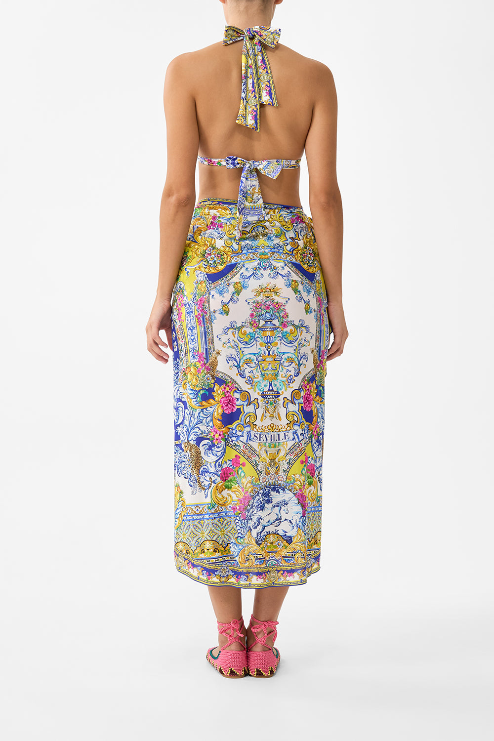 EYELET WRAP LONG SARONG WITH TIE WAIST ESPAÑA NIRVANA