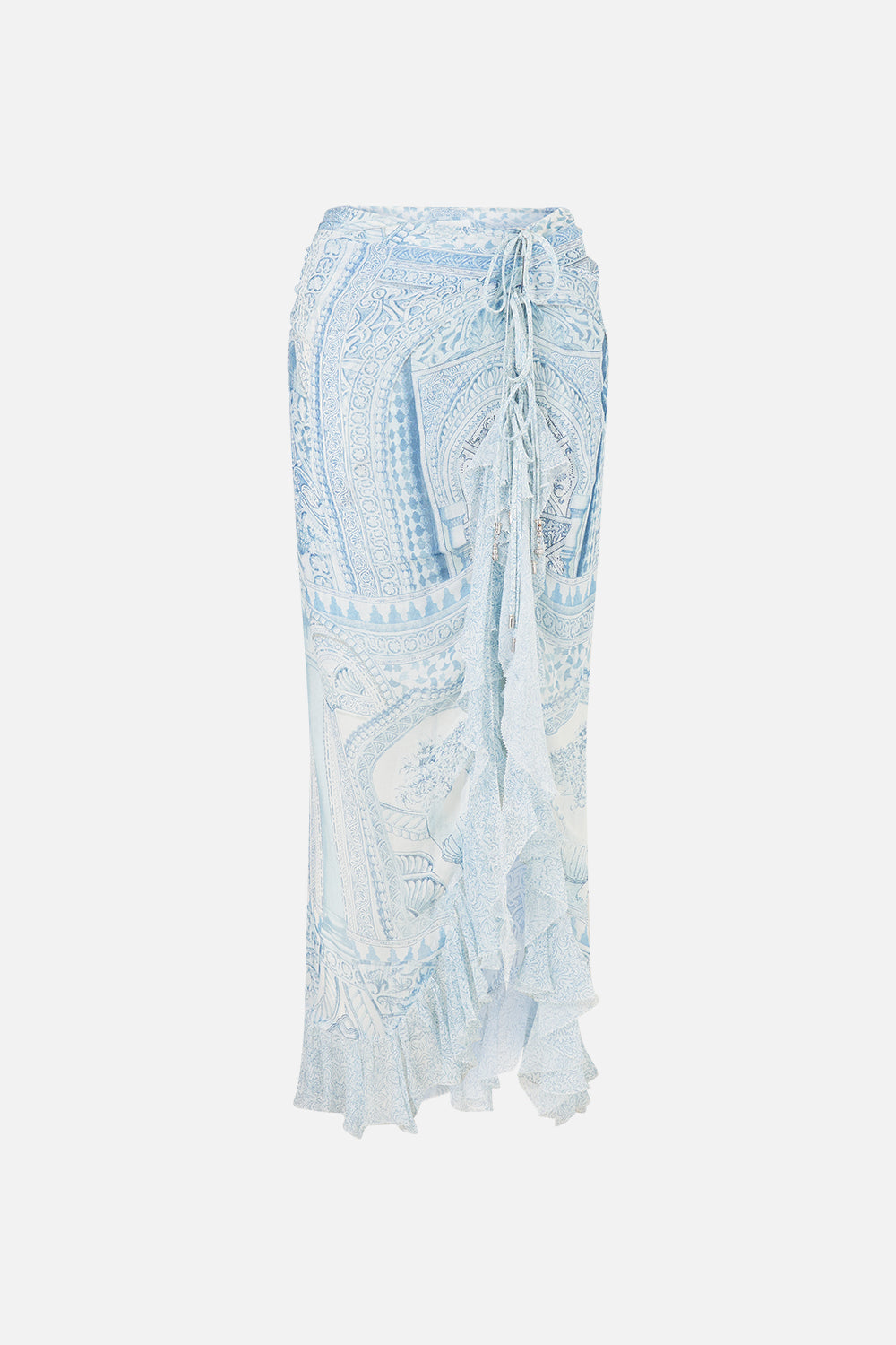 WRAP TIE SKIRT WITH RUFFLE THE HUM OF THE ALHAMBRA