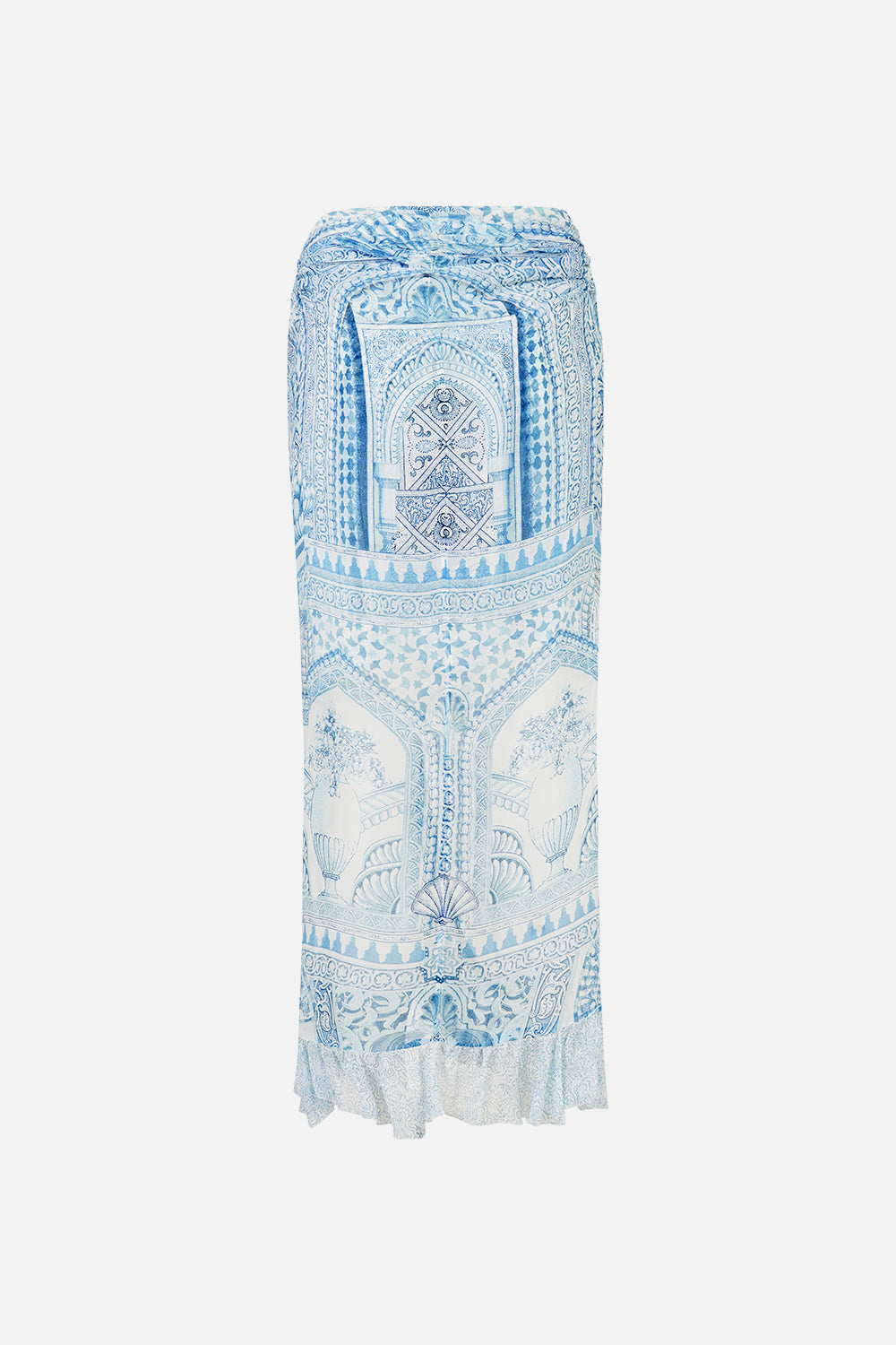 WRAP TIE SKIRT WITH RUFFLE THE HUM OF THE ALHAMBRA