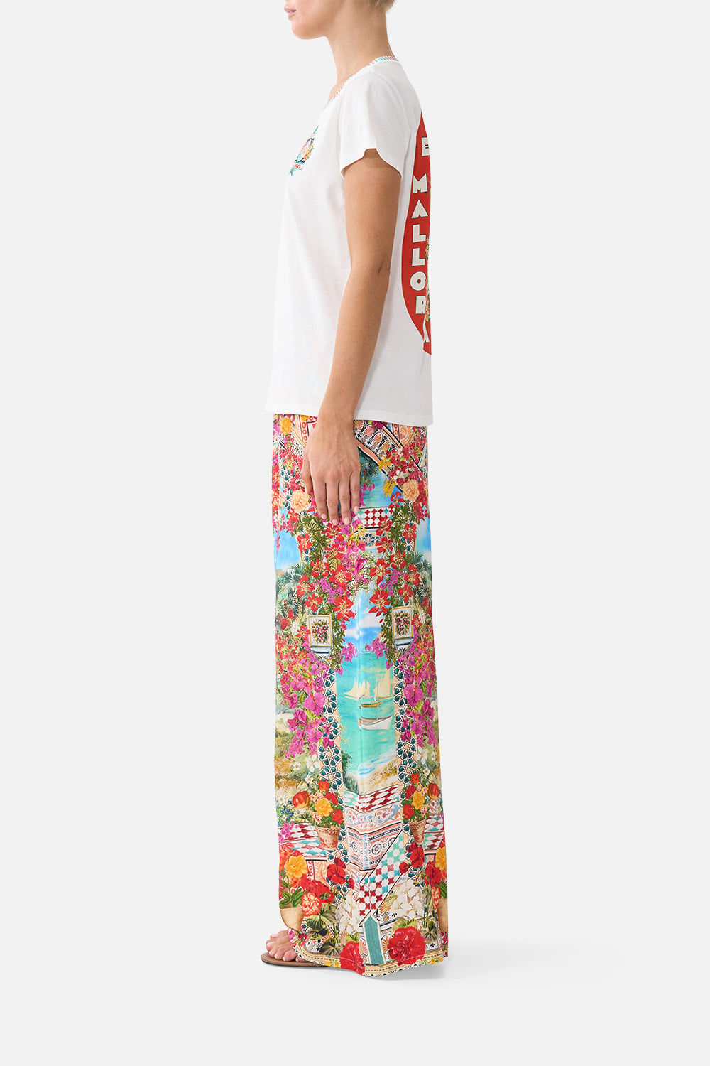 SLIM FIT ROUND NECK T-SHIRT MEET ME IN MALLORCA