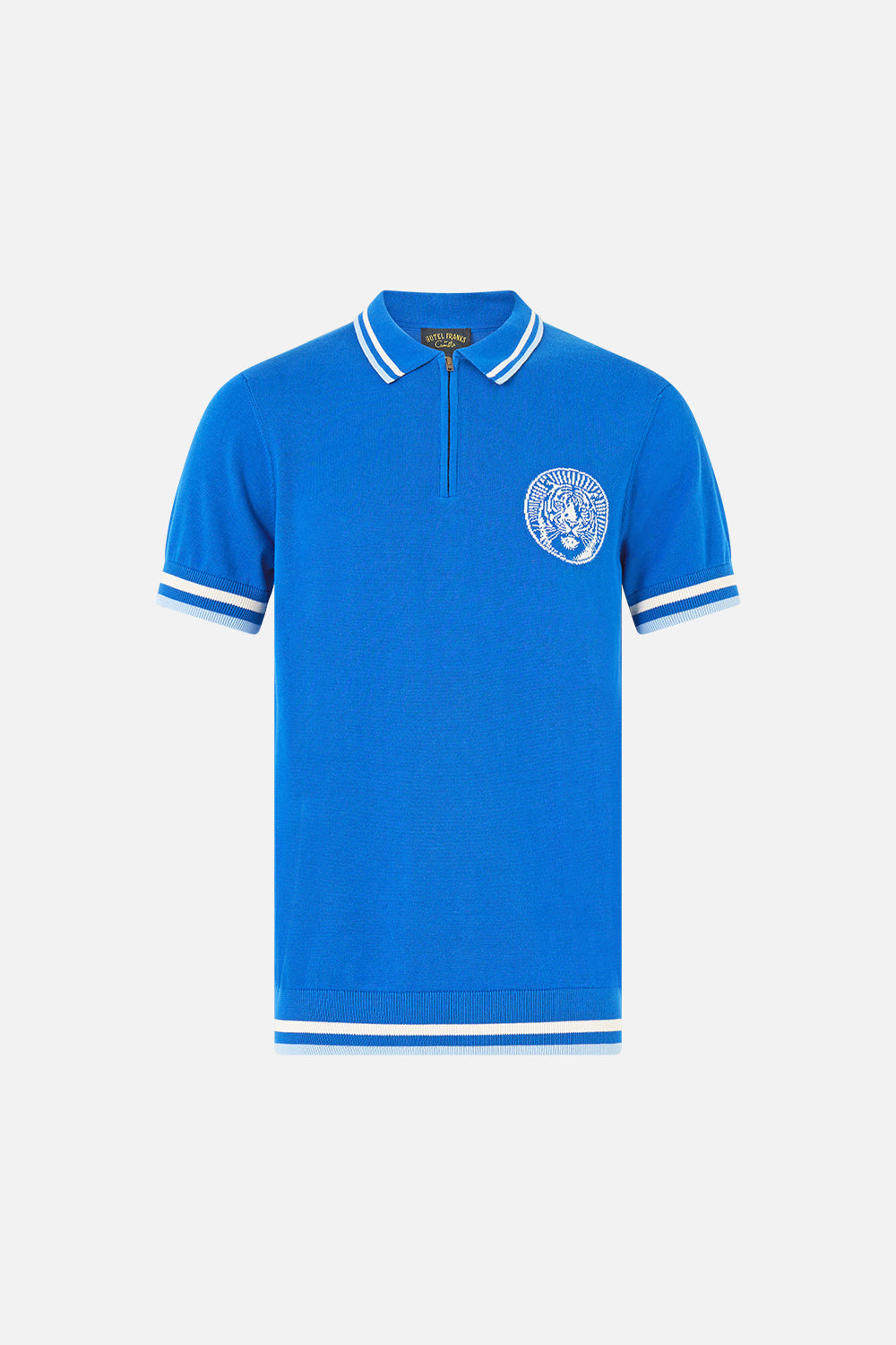 SHORT SLEEVE QUARTER ZIP KNIT POLO SHIRT DE NADA GRANADA