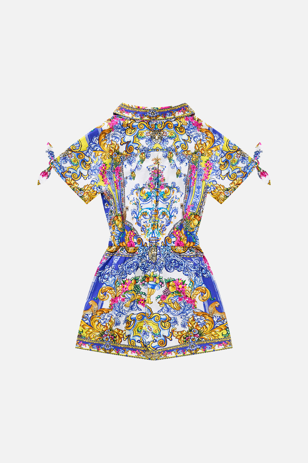 KIDS SHIRT PLAYSUIT WITH SHORT TIE SLEEVE ESPAÑA NIRVANA