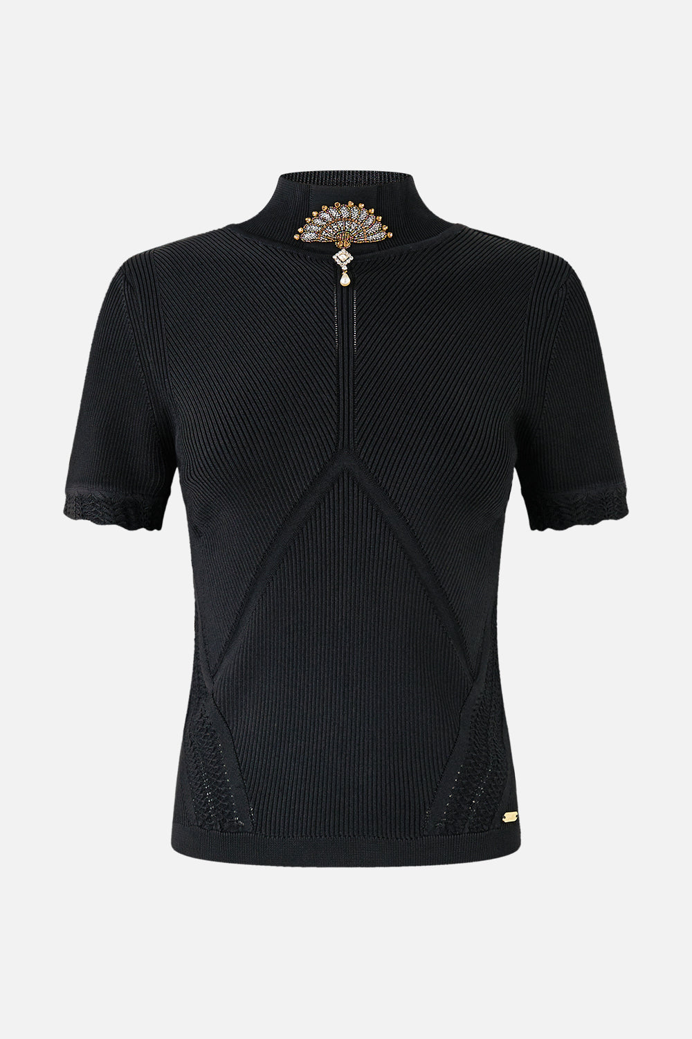 MOCK NECK KNIT TOP FLAMENCO FOLKLORE