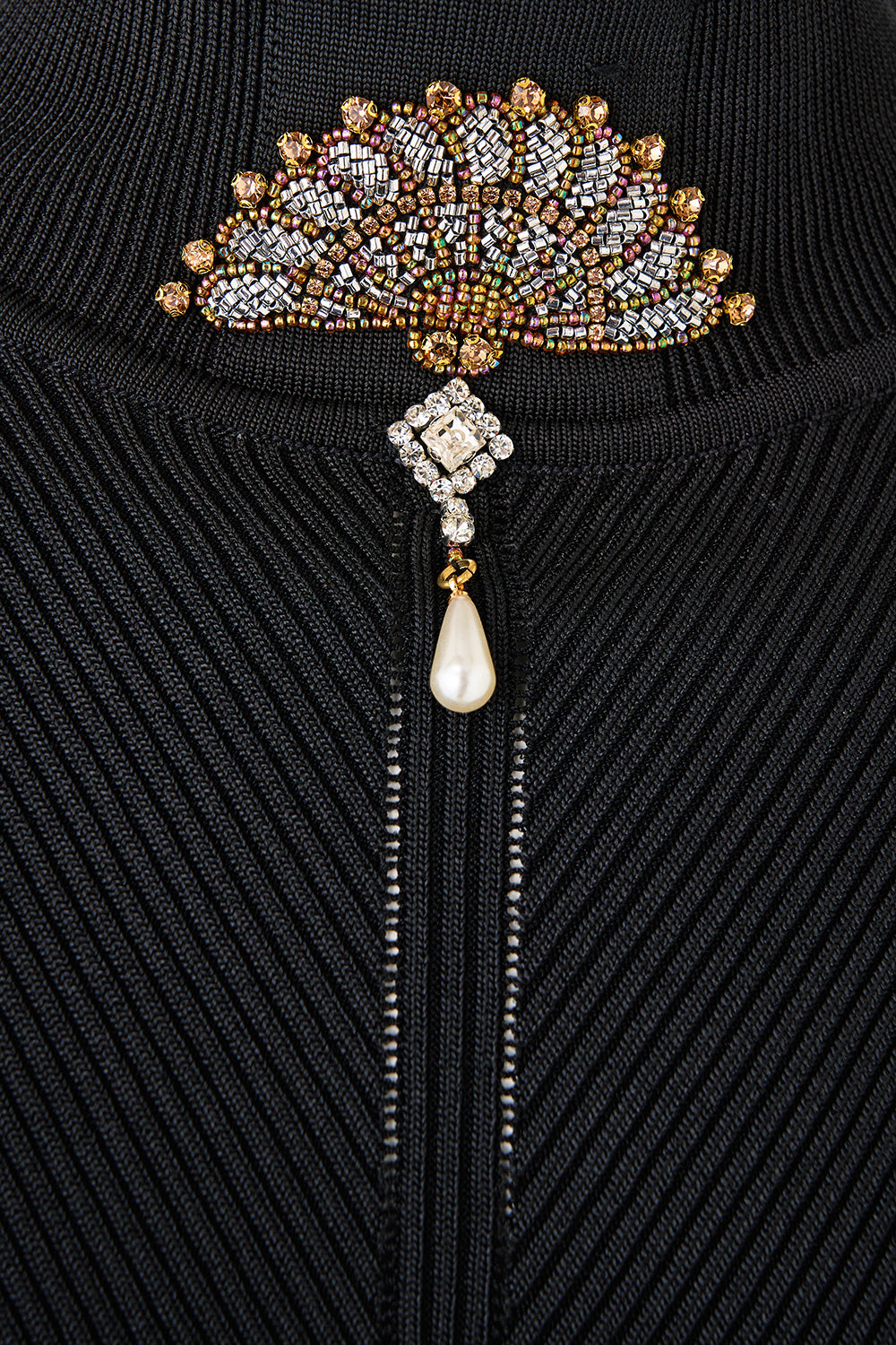 MOCK NECK KNIT TOP FLAMENCO FOLKLORE