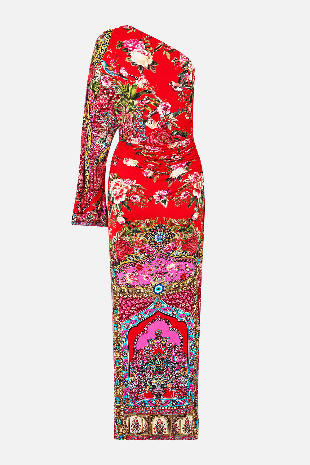 ONE SHOULDER JERSEY DRESS HEIRLOOM EMPIRE