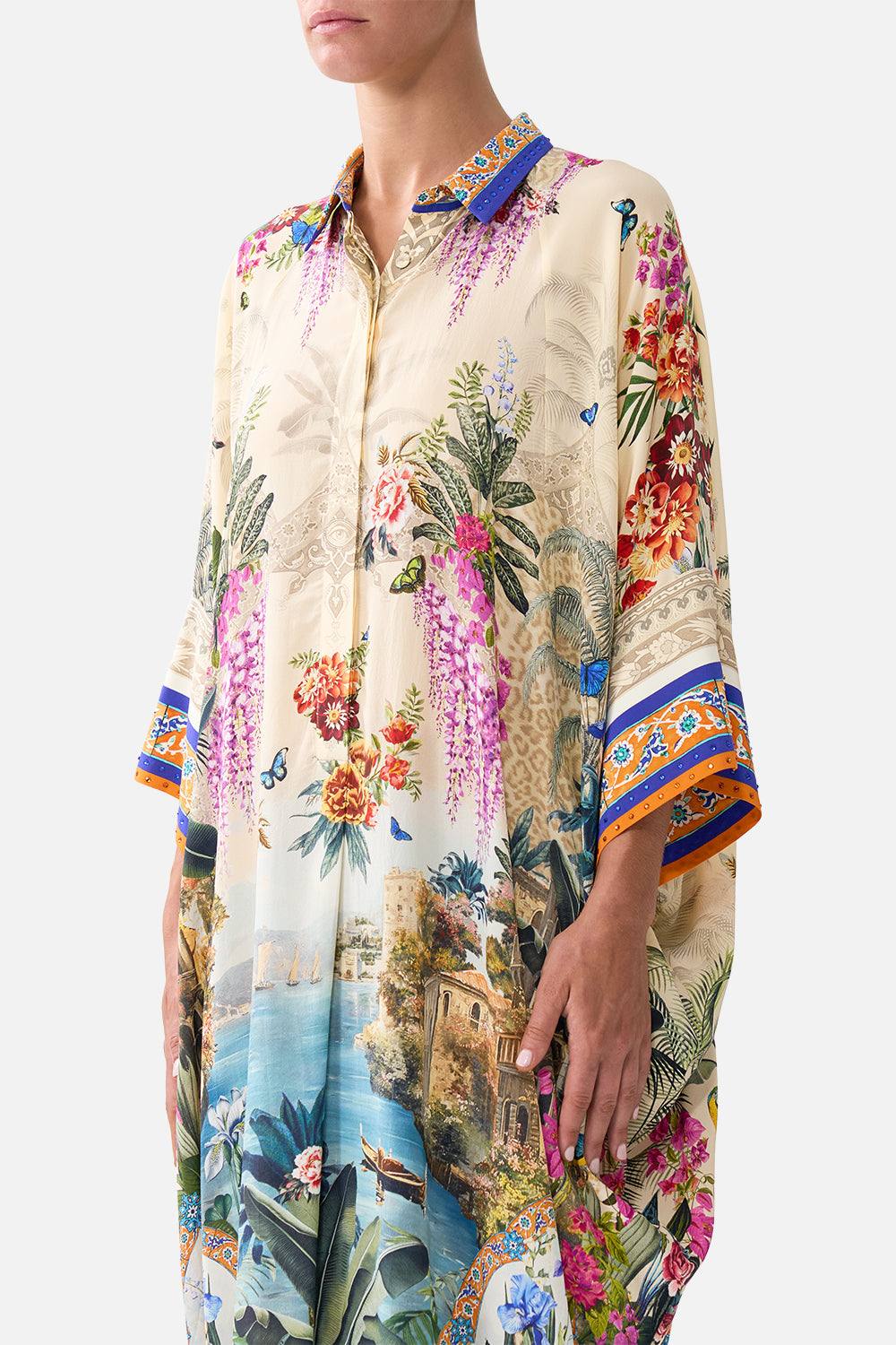BATWING KAFTAN BODRUM BOTANICALS