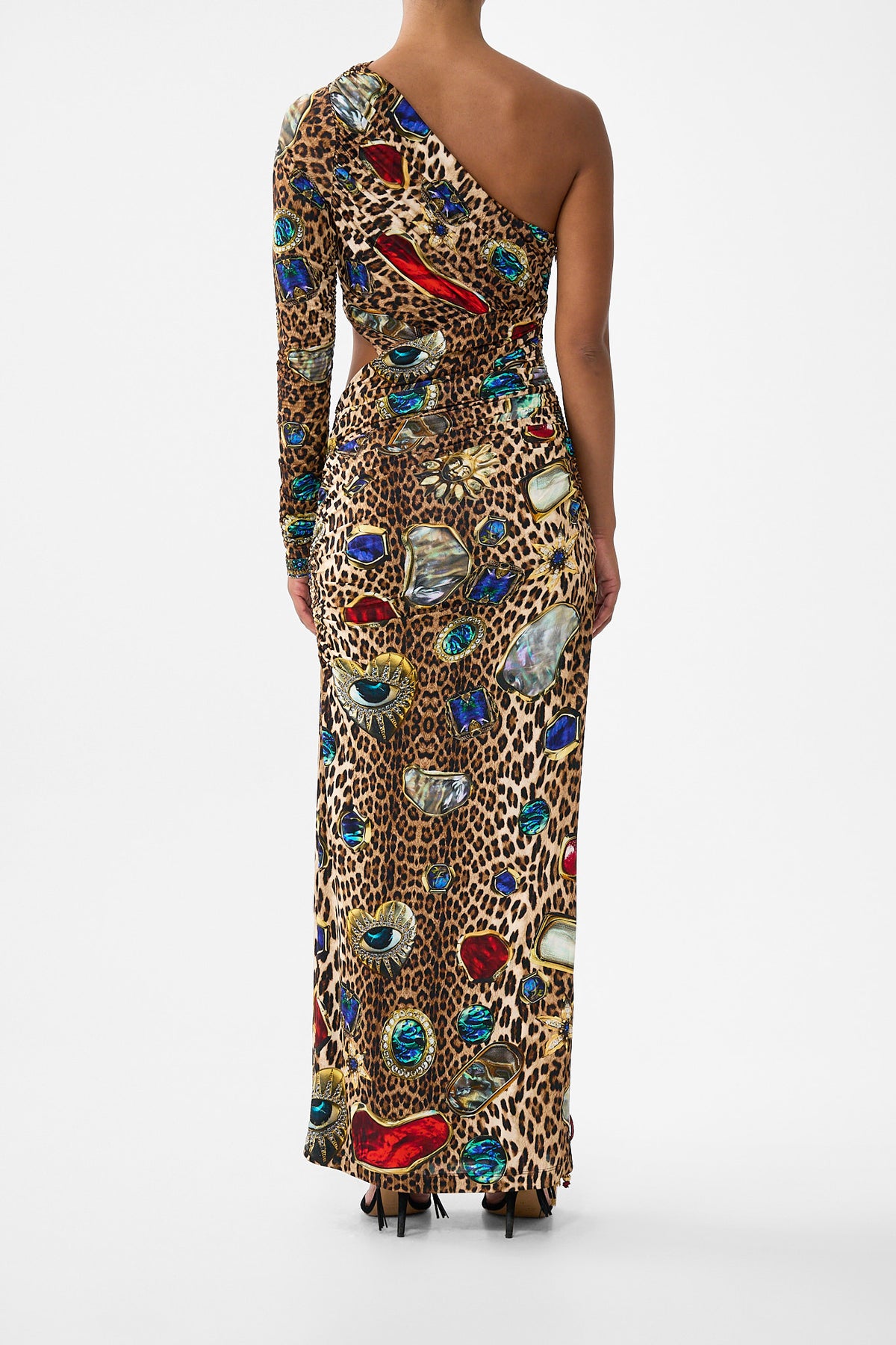 ONE SHOULDER JERSEY CUT OUT DRESS NAZAR NIRVANA