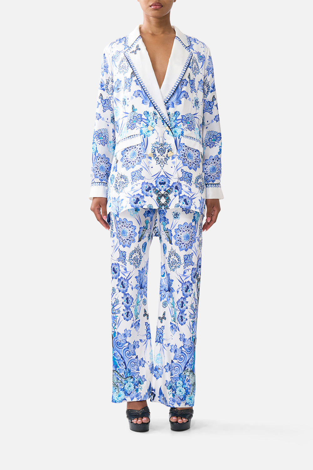 DOUBLE BREASTED SOFT JACKET ALL ABOUT THAT LACE