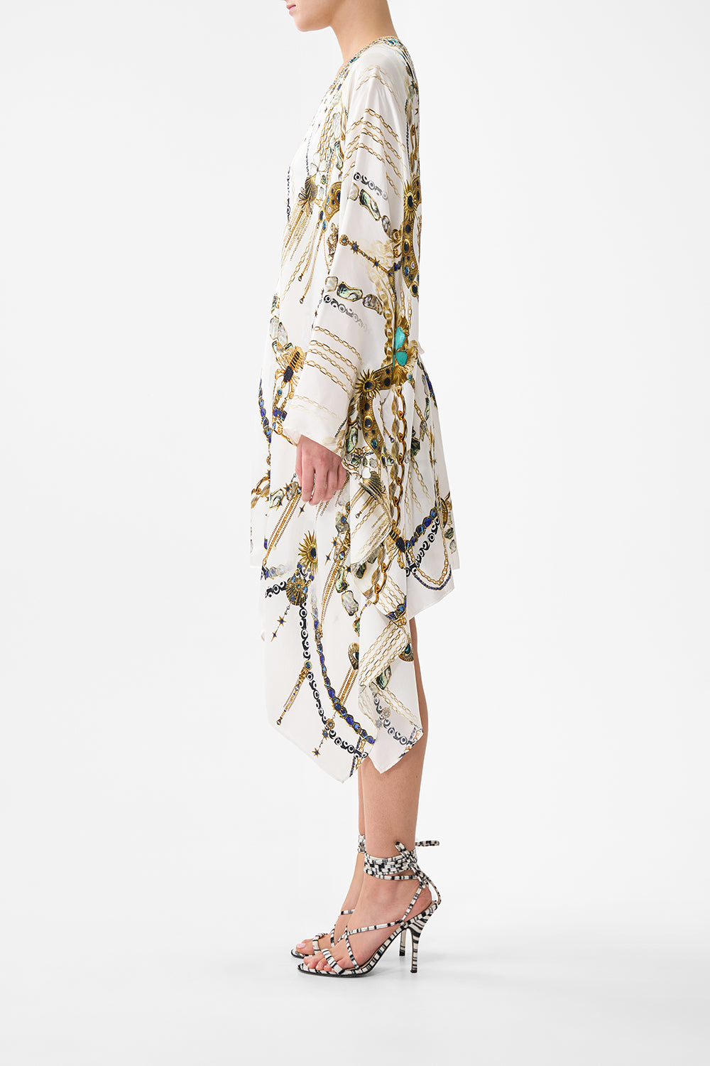 SHORT KAFTAN WITH WAIST TAB CHAIN GANG