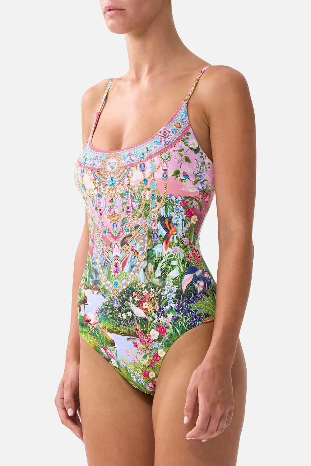 SCOOP NECK ONE PIECE WITH SCOOP BACK TURKISH DELIGHT