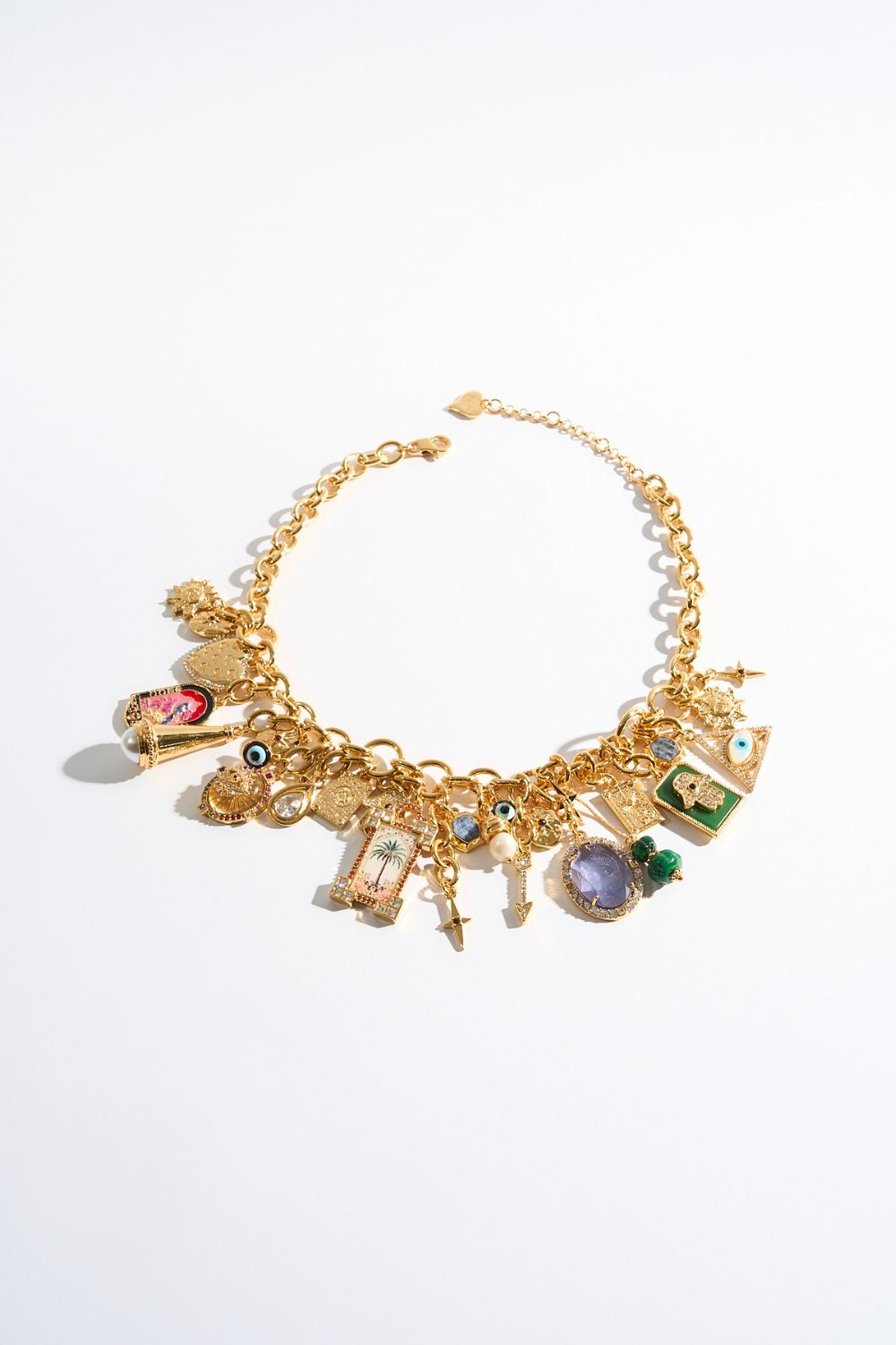 SULTANS, SCRIBES & SHAMANS CHARM NECKLACE GOLD