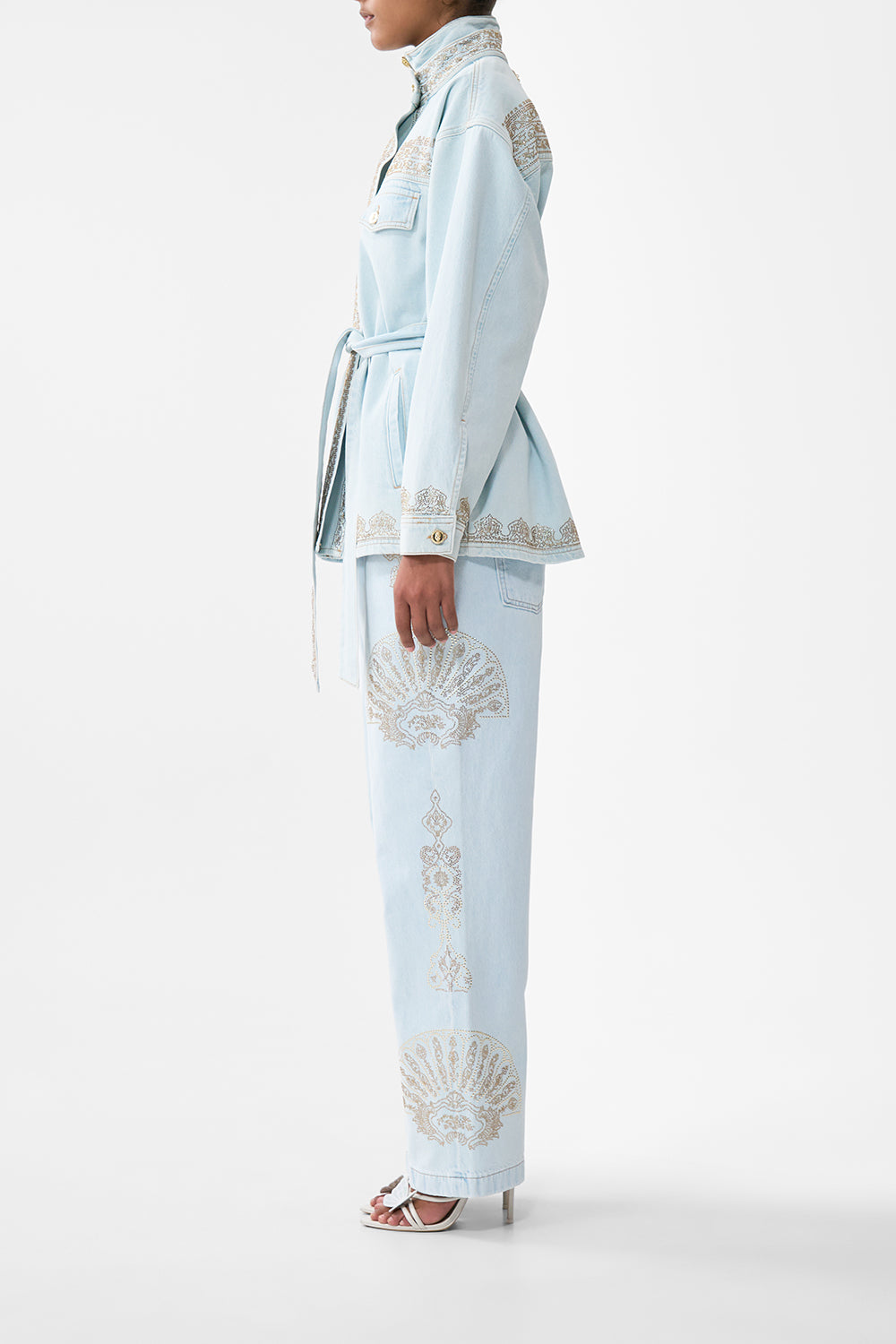 ALIKA ISTANBUL ALCHEMY HIGH NECK JACKET DENIM