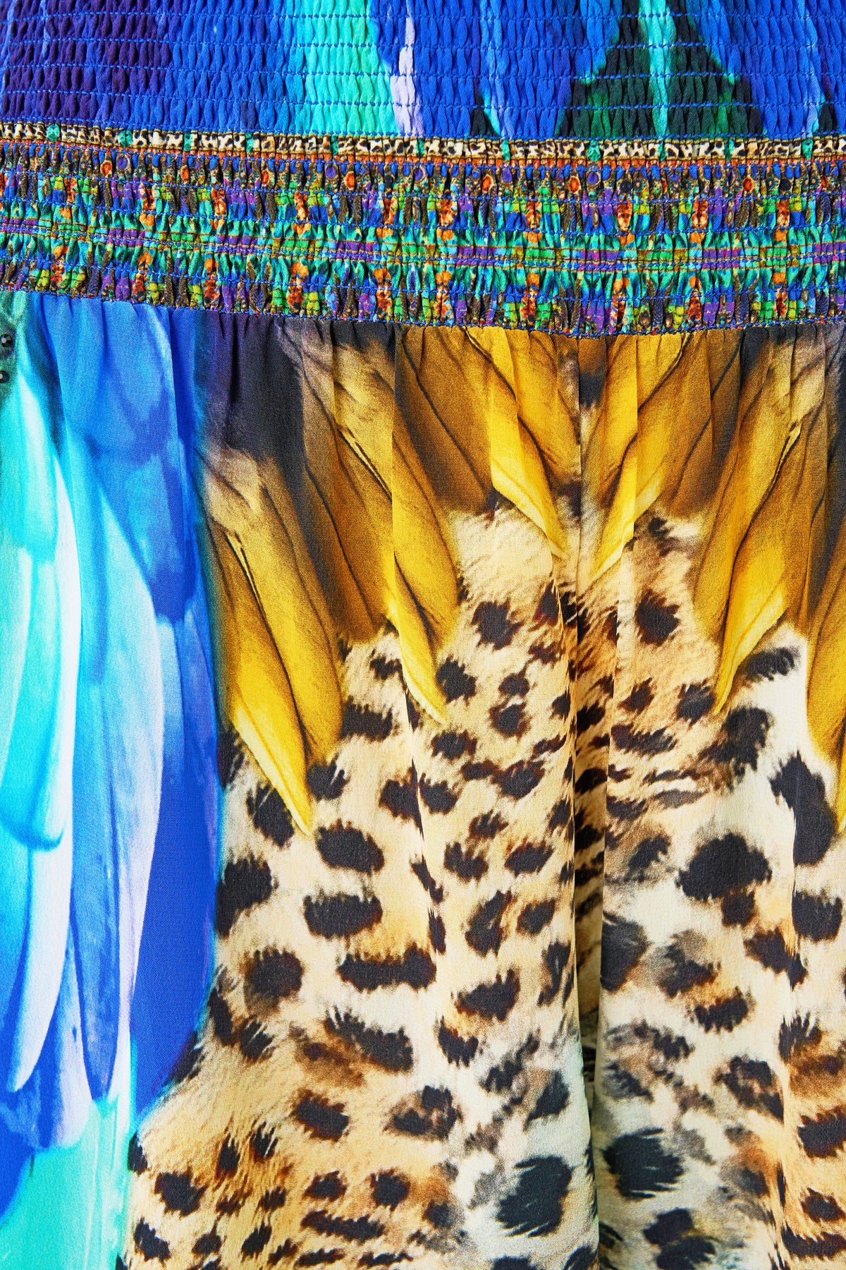 SHIRRED WAIST PANT JUNGLE FLIGHT