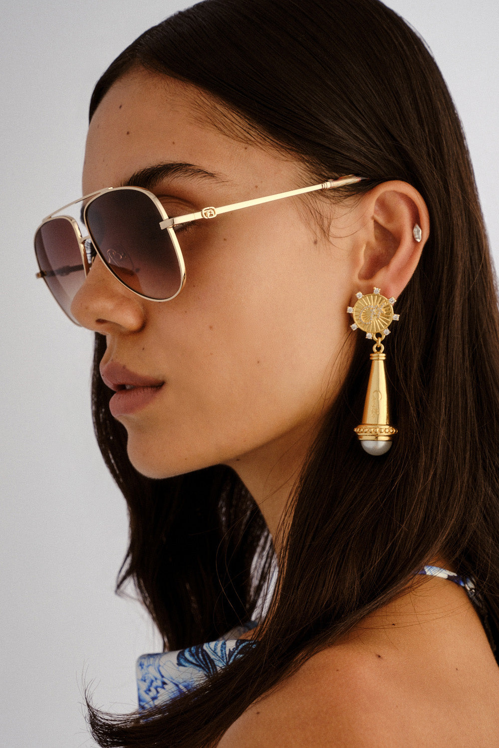 THE VOYAGE SUNGLASSES GOLD / LEOPARD