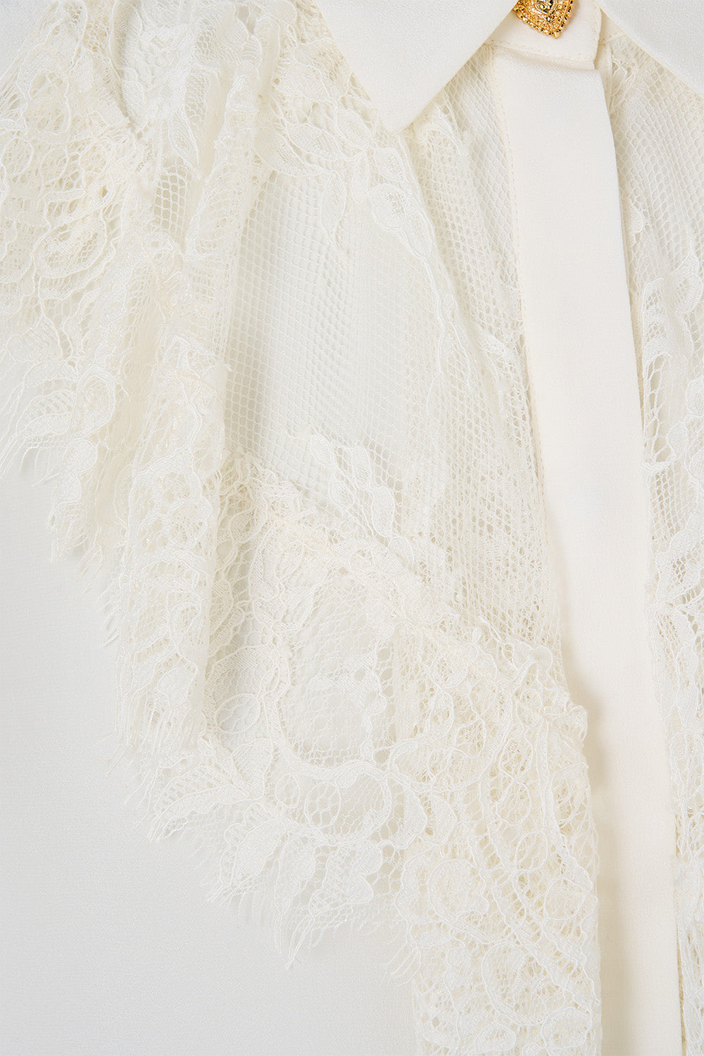 COLLARED SHIRT WITH FRILL NECK DETAIL TORERO LIBERTINE