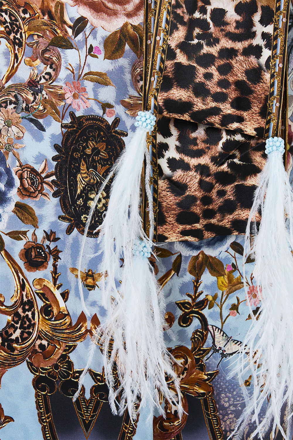 SPLIT CUFF SOFT COAT WITH FEATHERS FIESTA, SIESTA, REPEAT