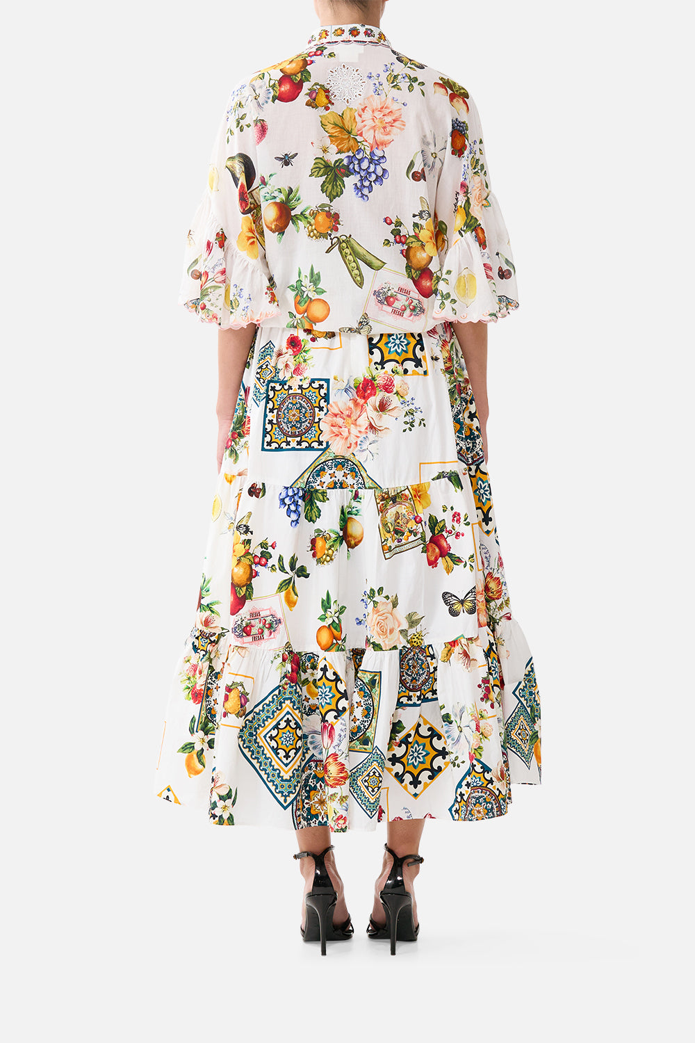 TIE FRONT SHIRT WITH SLEEVE FRILL MAGIC OF THE MERCADO