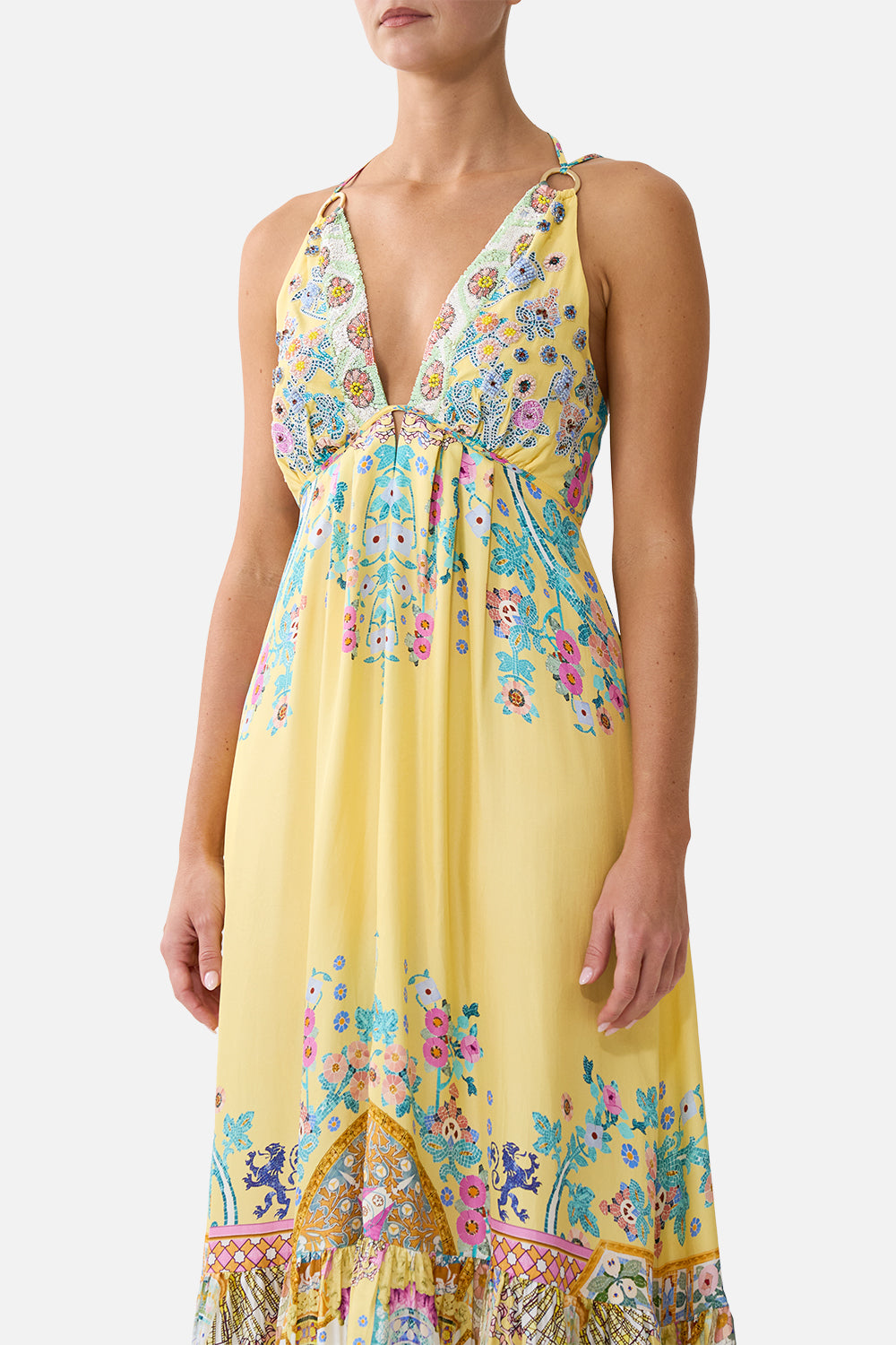 TIERED DRESS WITH HARDWARE BARCELONA BEBE