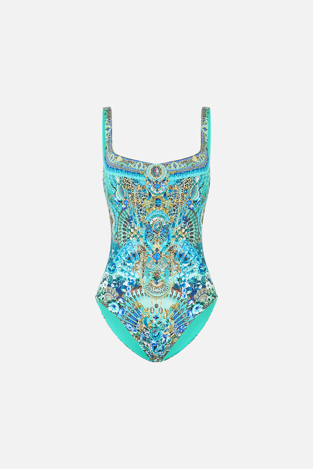 UNDERWIRE SQUARE NECK ONE PIECE WITH SCOOP BACK FLAMENCO EUPHORIA
