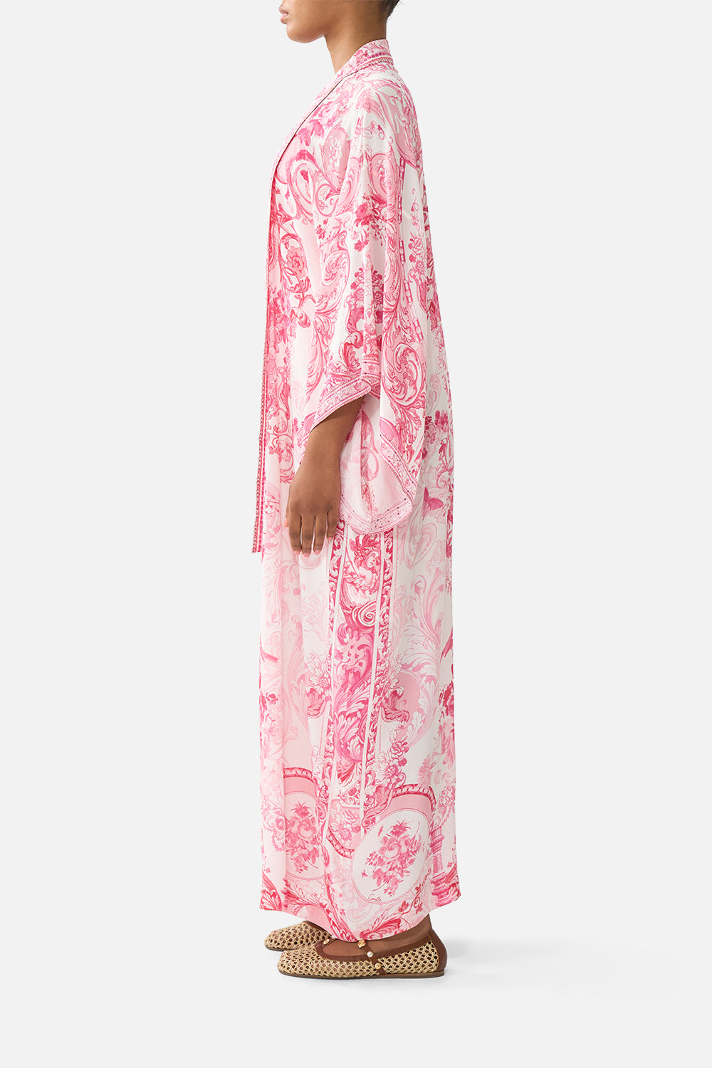 KIMONO LAYER WITH COLLAR LIVIN LA VIDA ROSA
