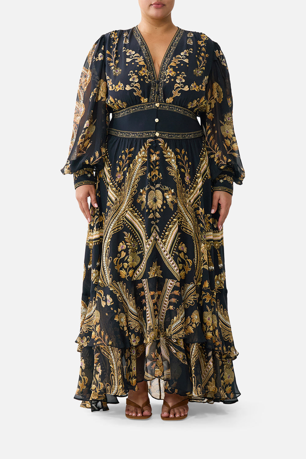 LONG BUTTON FRONT DRESS TAURUS RISING