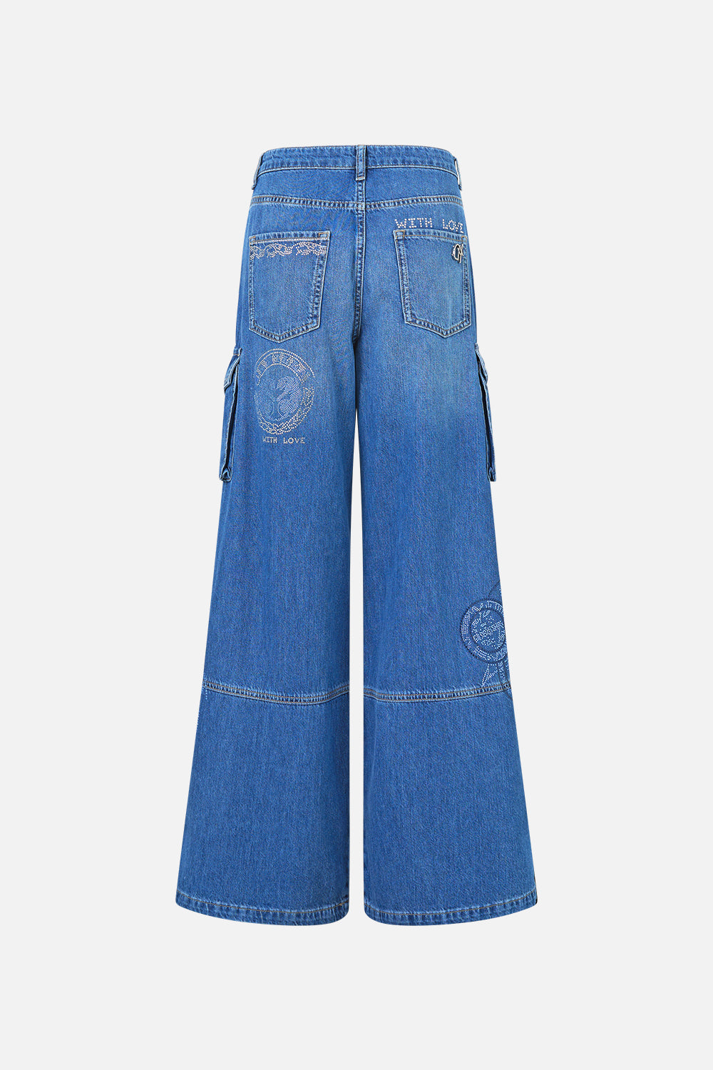 WIDE LEG CARGO JEAN DENIM