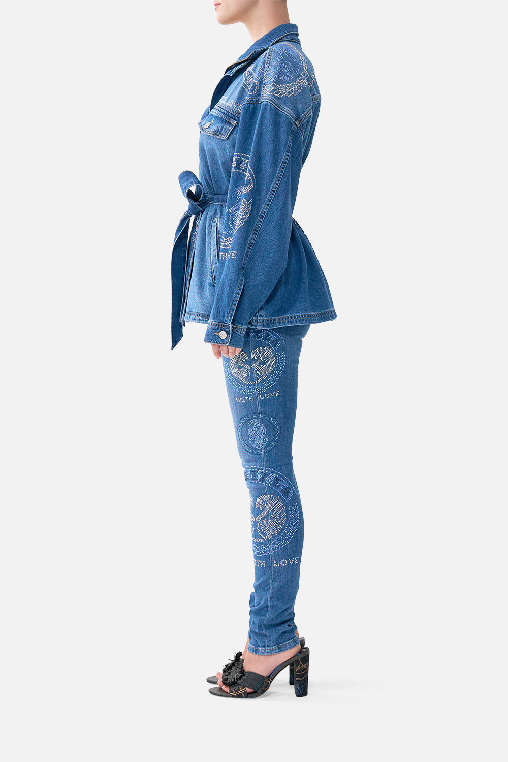 ALIKA HIGH NECK JACKET DENIM