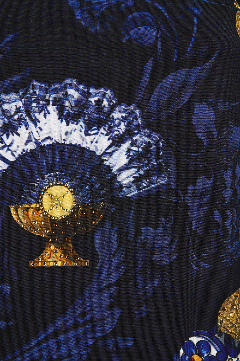 DRAPED SPLIT SLEEVE TOP NOTES FROM THE BLUE ROOM