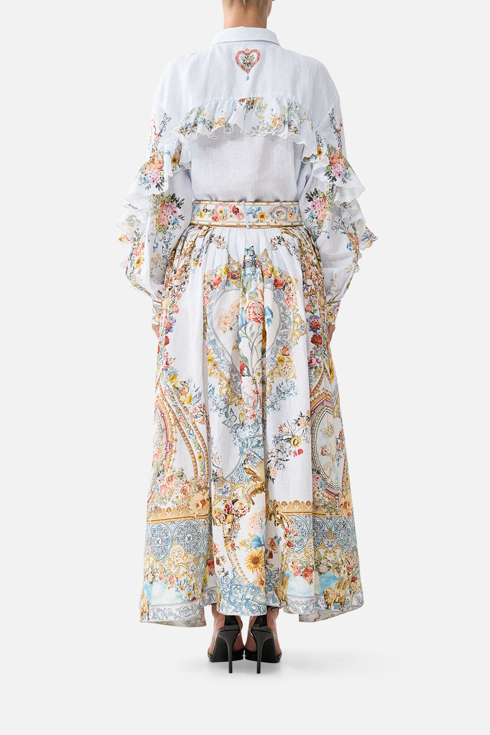 BELTED MIDI SKIRT SEVILLE SWEETHEART