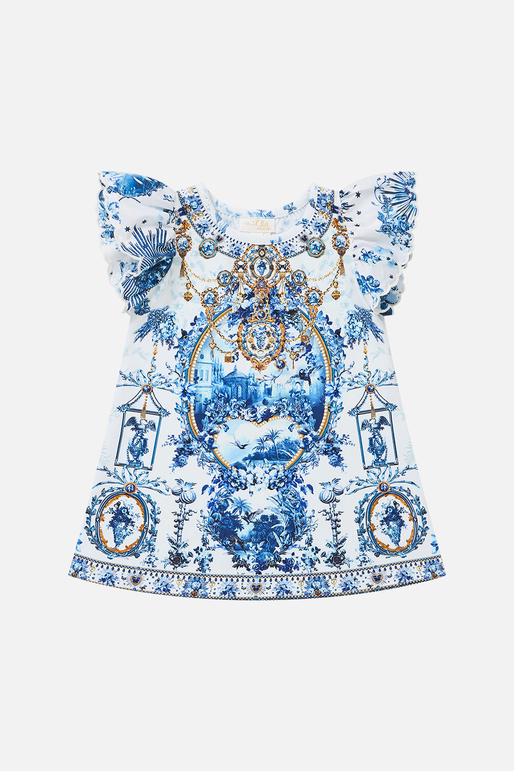 BABIES EMBROIDERED SLEEVE TEE DRESS THE PORCELAIN PARLOUR