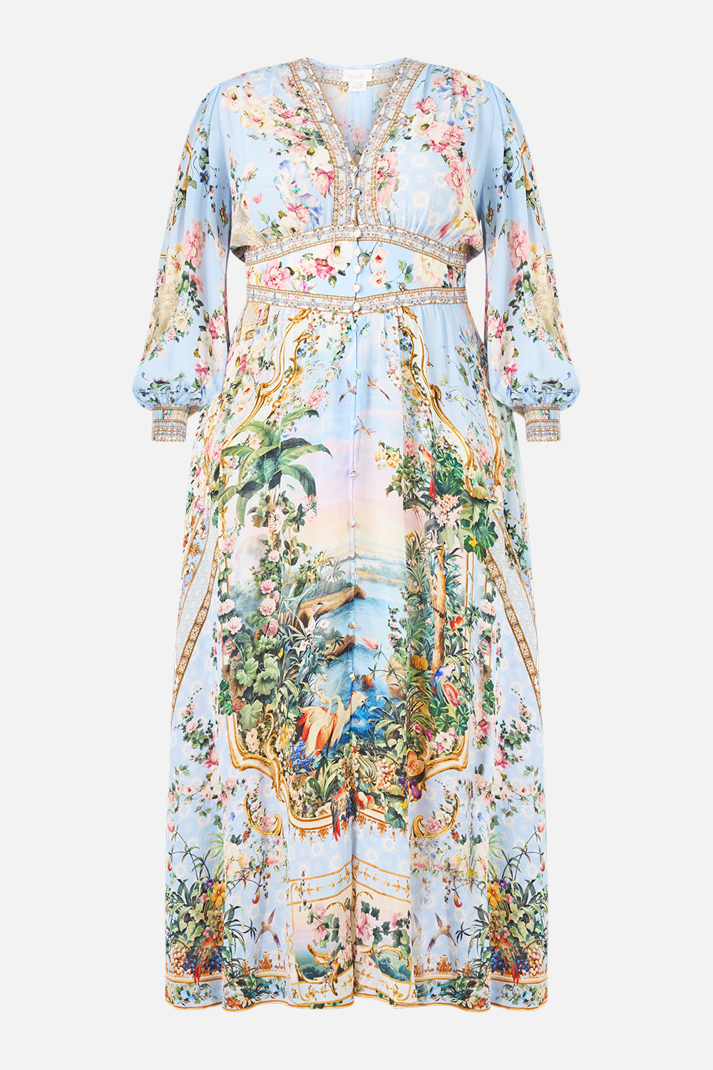 BUTTON DRESS WITH SHAPED WAISTBAND SISI SOCIETY