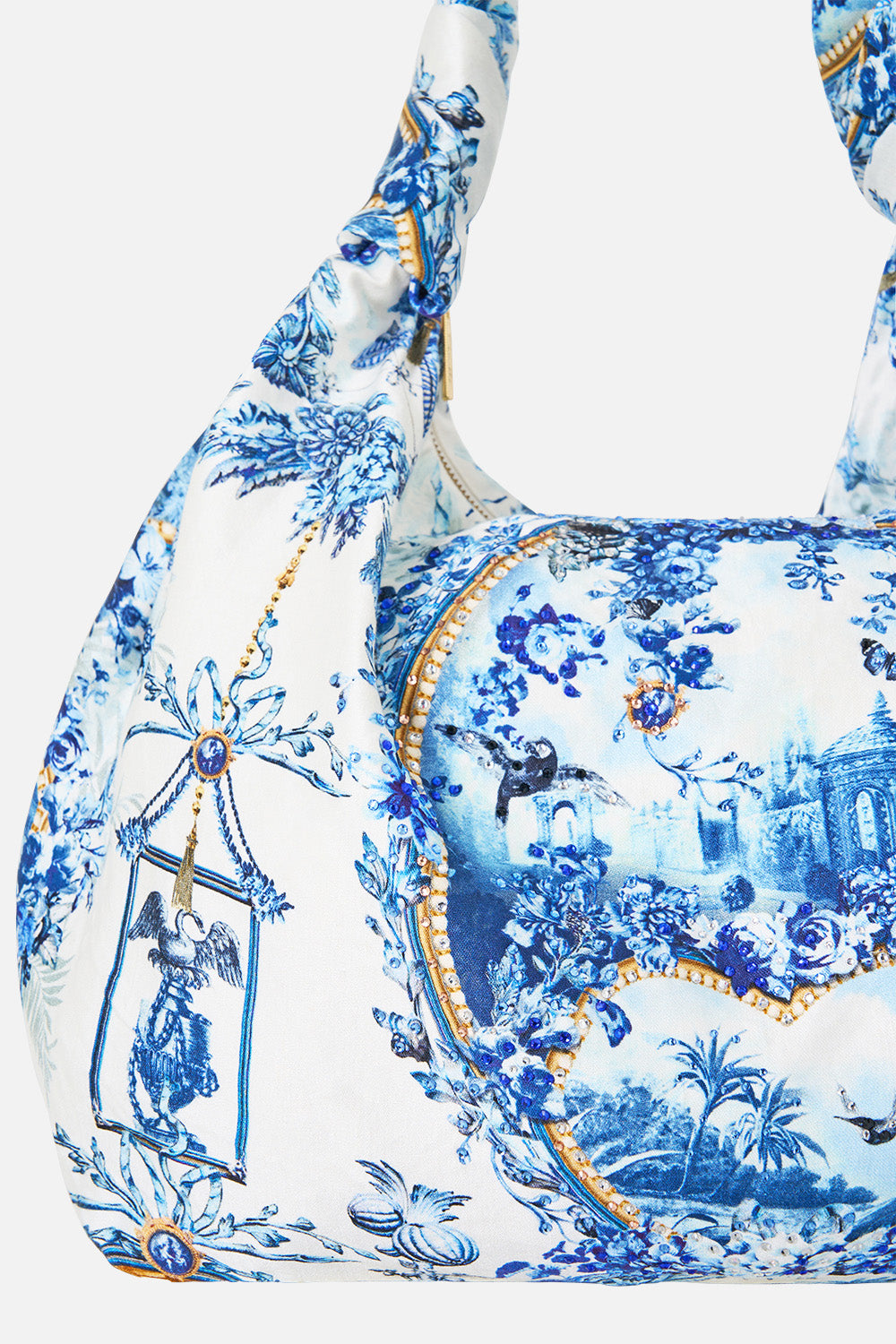 SLOUCH SHOULDER BAG WITH KNOT DETAILS THE PORCELAIN PARLOUR