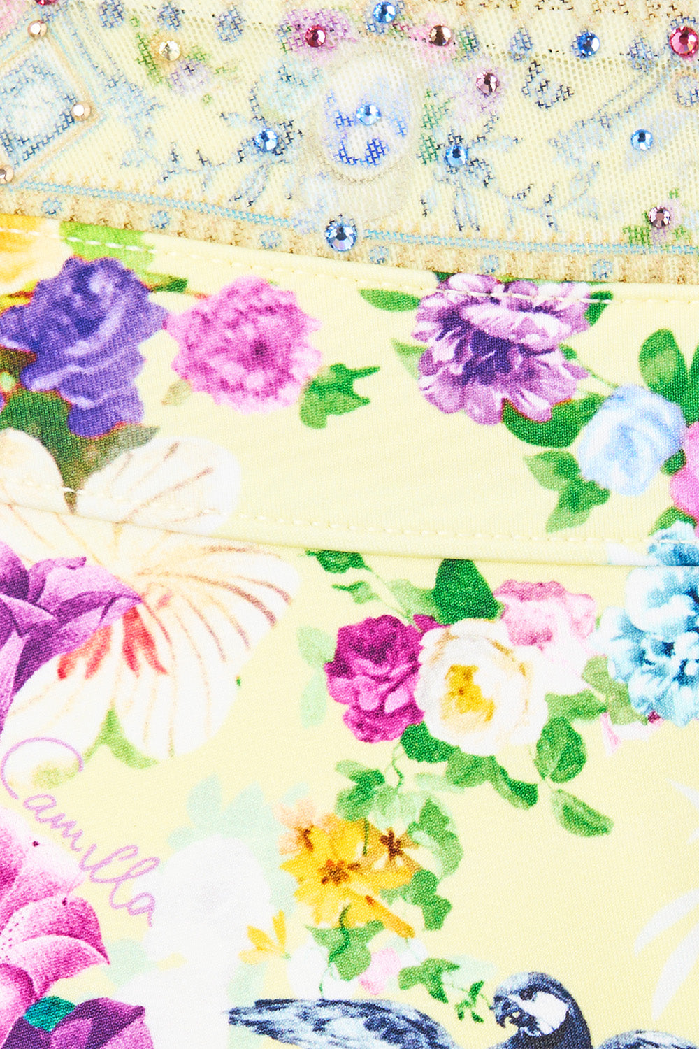 DIPPED WAIST PANELLED BIKINI BOTTOM CHINOISERIE CHILD