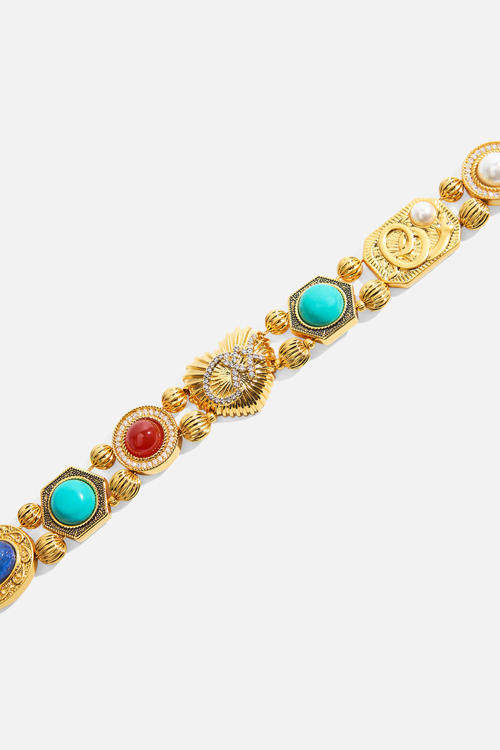 MY CAMEO ROMEO STATEMENT NECKLACE GOLD