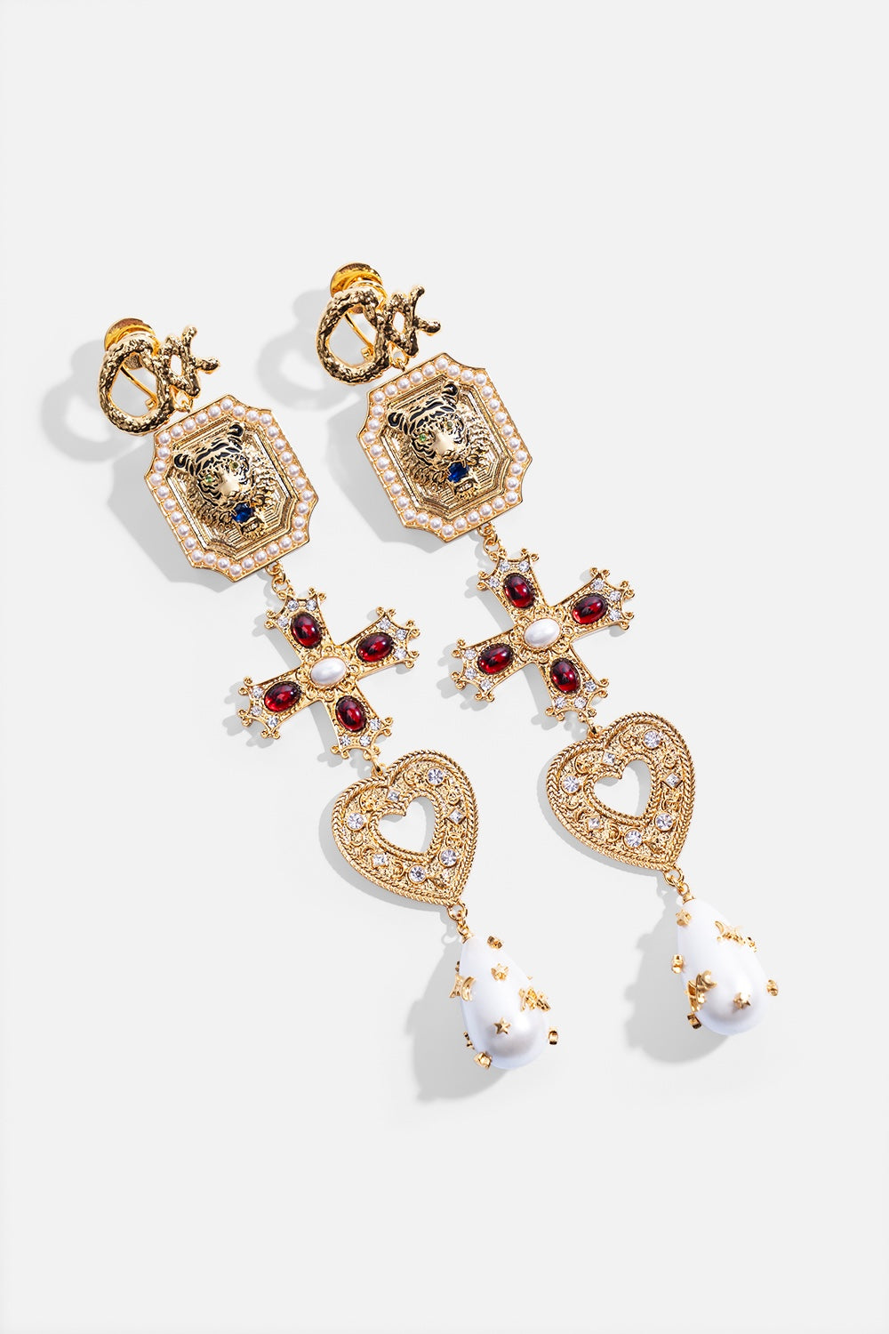A SPANISH STATEMENT LONG EARRINGS GOLD