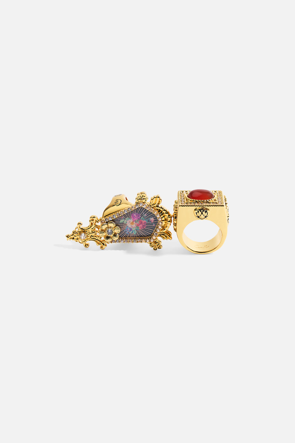 A SPANISH STATEMENT GEMSTONE RING GOLD