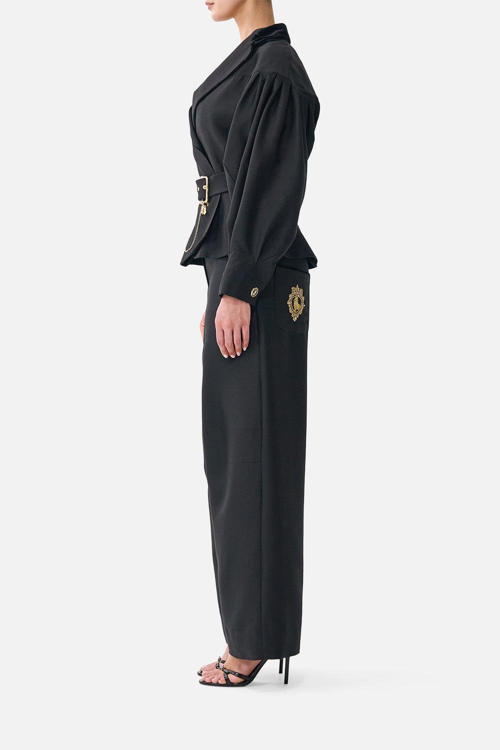 RELAXED TROUSER WITH BACK YOKE LEOPARD LIBERTINE