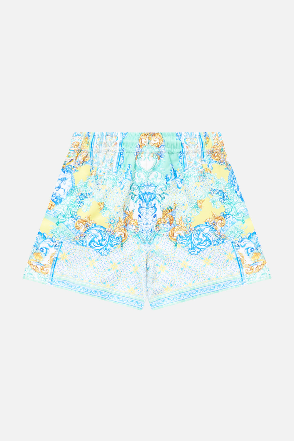 BOYS MID LENGTH BOARDSHORT W ELASTIC WAIST DIAL UP THE TILES