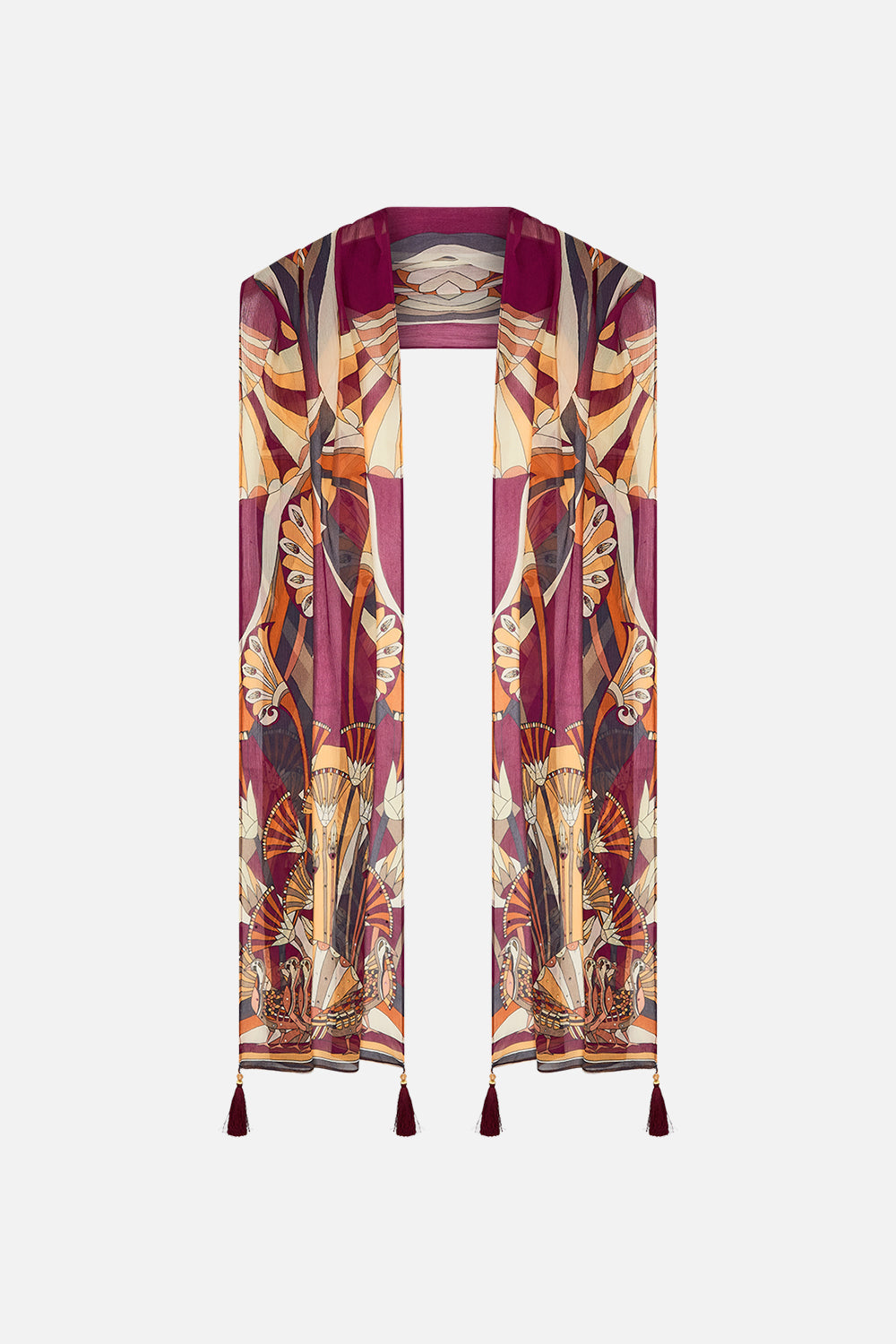 CAMILLA Long Scarf in Desert Delirium print