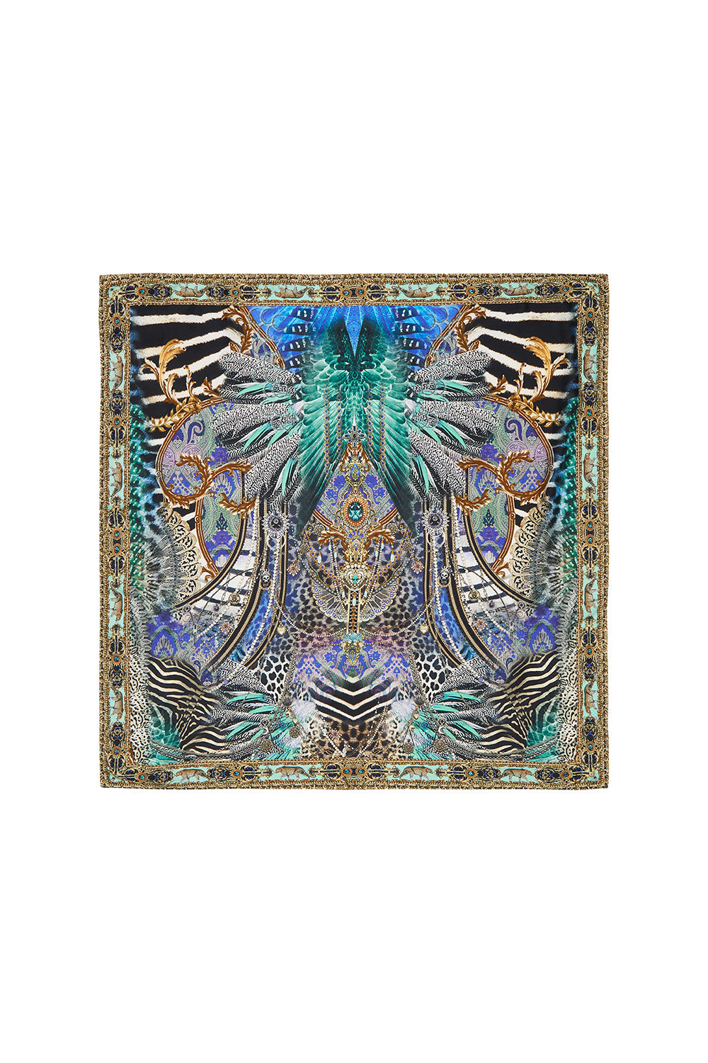 LARGE SQUARE SCARF ANIMAL ARMY