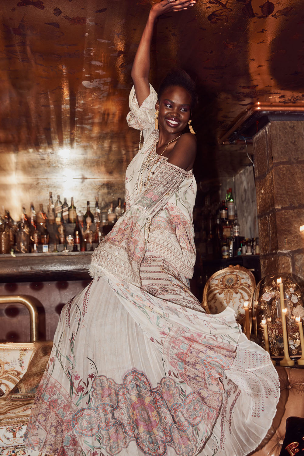 PLEATED FULL HEM SKIRT GOLDEN AGE