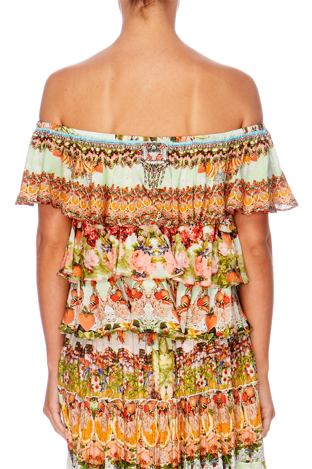 SAMBA SALADA FRILLED DROP SHOULDER TOP