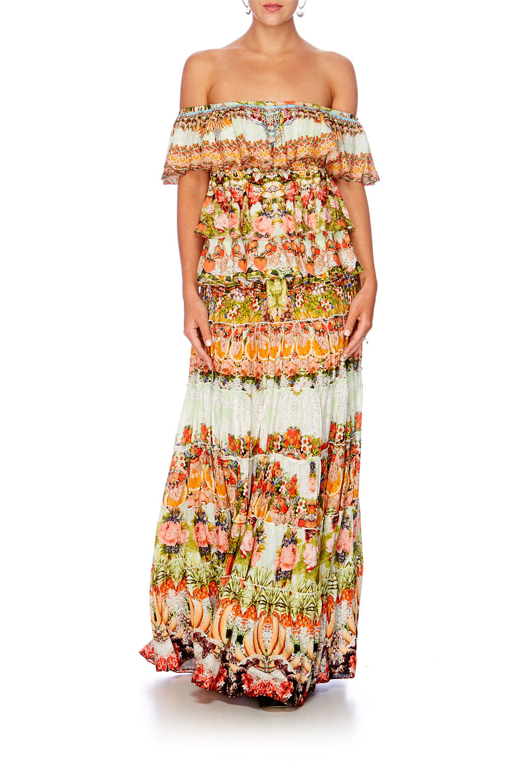 SAMBA SALADA FRILLED DROP SHOULDER TOP