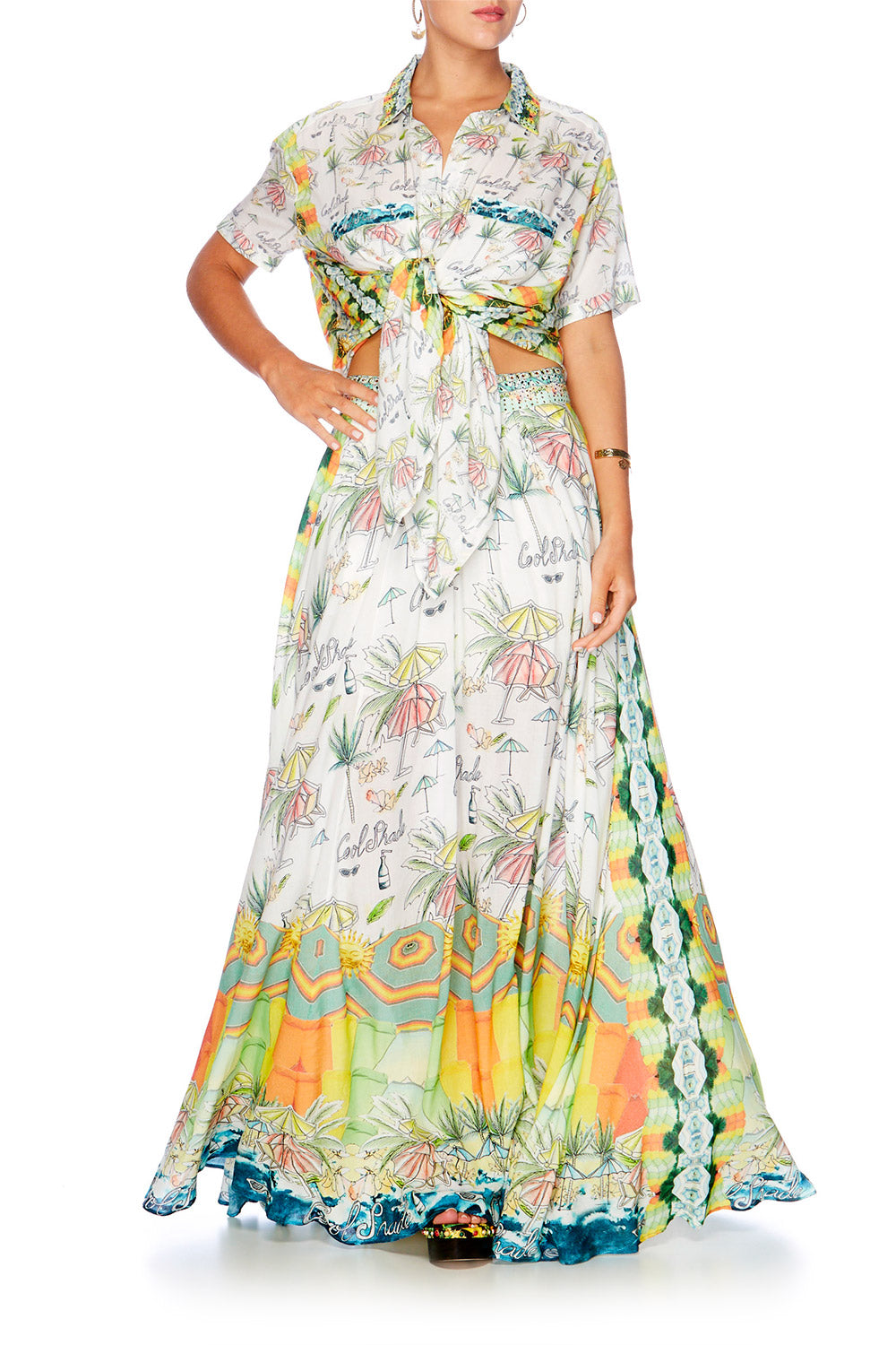 SUNDOWNERS HIGH WASITED FULL SKIRT