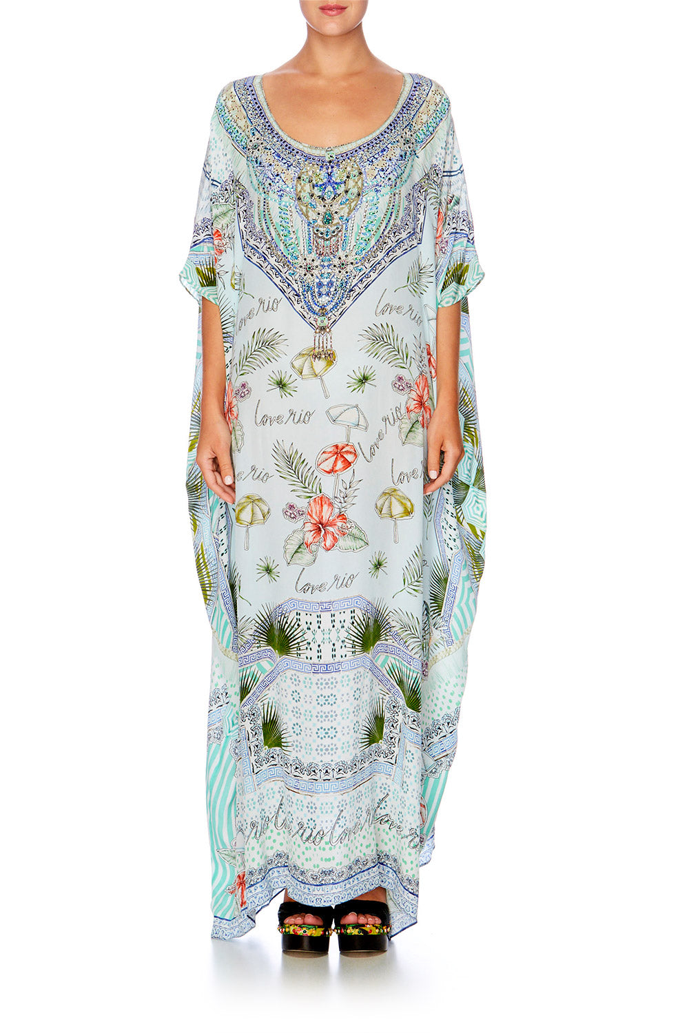 SHADES OF RIO ROUND NECK KAFTAN