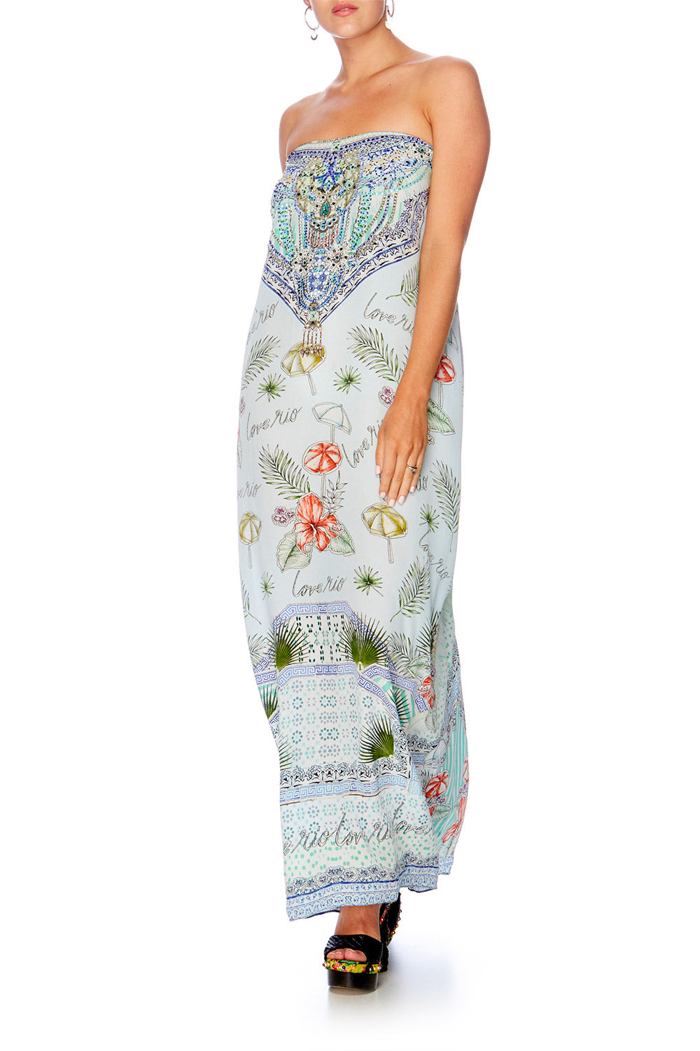 SHADES OF RIO ROUND NECK KAFTAN