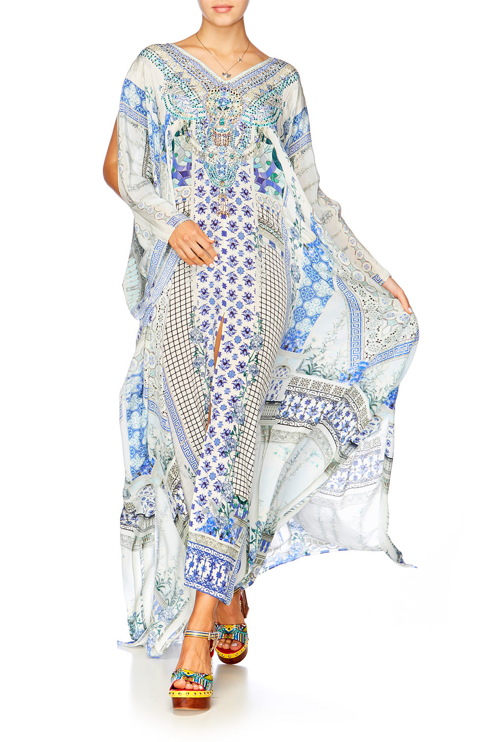 SALVADOR SUMMER SPLIT FRONT & SLEEVE KAFTAN