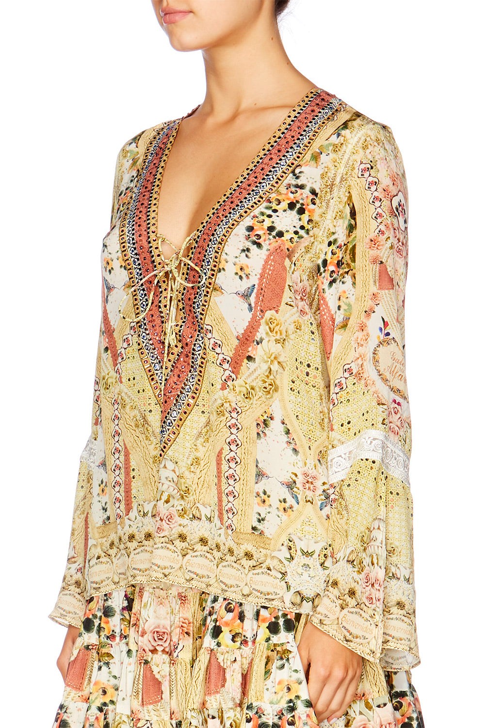 MY SUMMER LOVE TIE FRONT BLOUSE